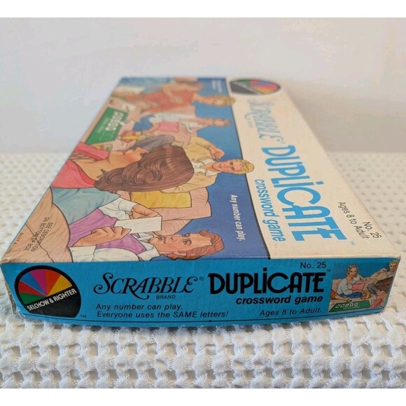 Vintage 1982 Scrabble Duplicate Crossword Game Selchow & Righter Complete - Picture 5 of 10